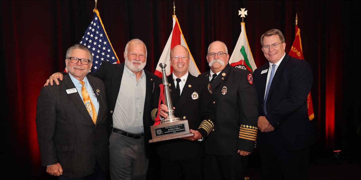 Fire Chief Harold Theus recognized by the Florida Fire Chiefs Association