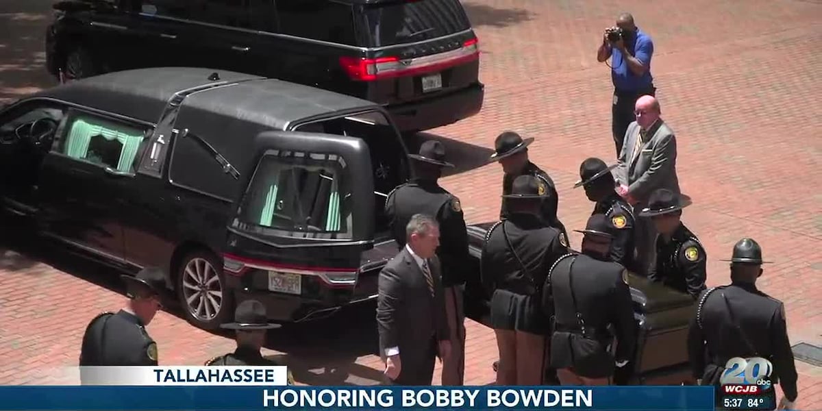 Crowds pay tribute to legendary FSU coach Bobby Bowden as funeral