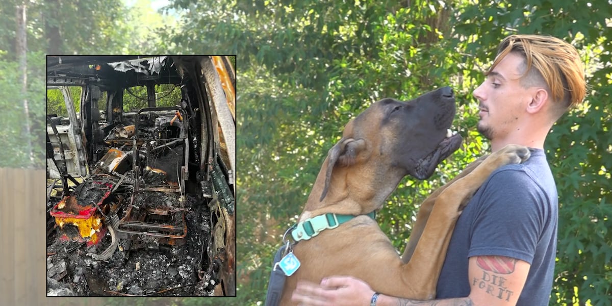 ‘He is really all I got': Veteran and his service dog lose everything to fire, working to rebuild