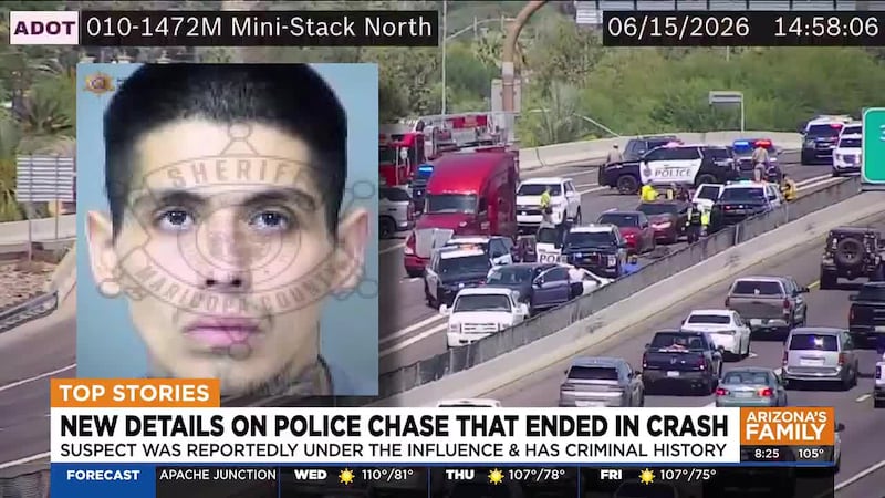 Police identified the driver who allegedly led Mesa police on a chase to the Loop 202 in...