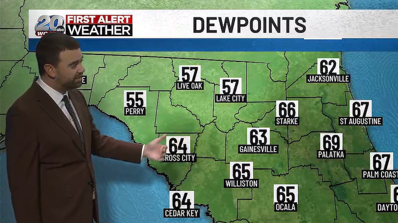 TV20 Meteorologist AJ Willy details the latest weather forecast in North Central Florida