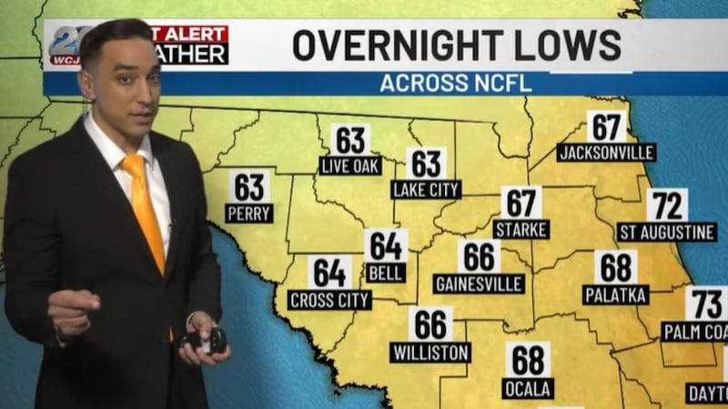 TV20 Meteorologist Bradley Benoit details the latest weather forecast in North Central Florida.