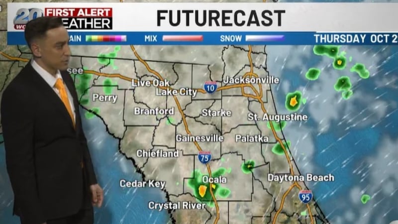 TV20 Meteorologist Bradley Benoit details the latest weather forecast in North Central Florida.