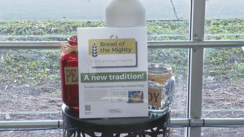 The Bread of the Mighty Food Bank in Gainesville is selling ornaments to raise money and help...